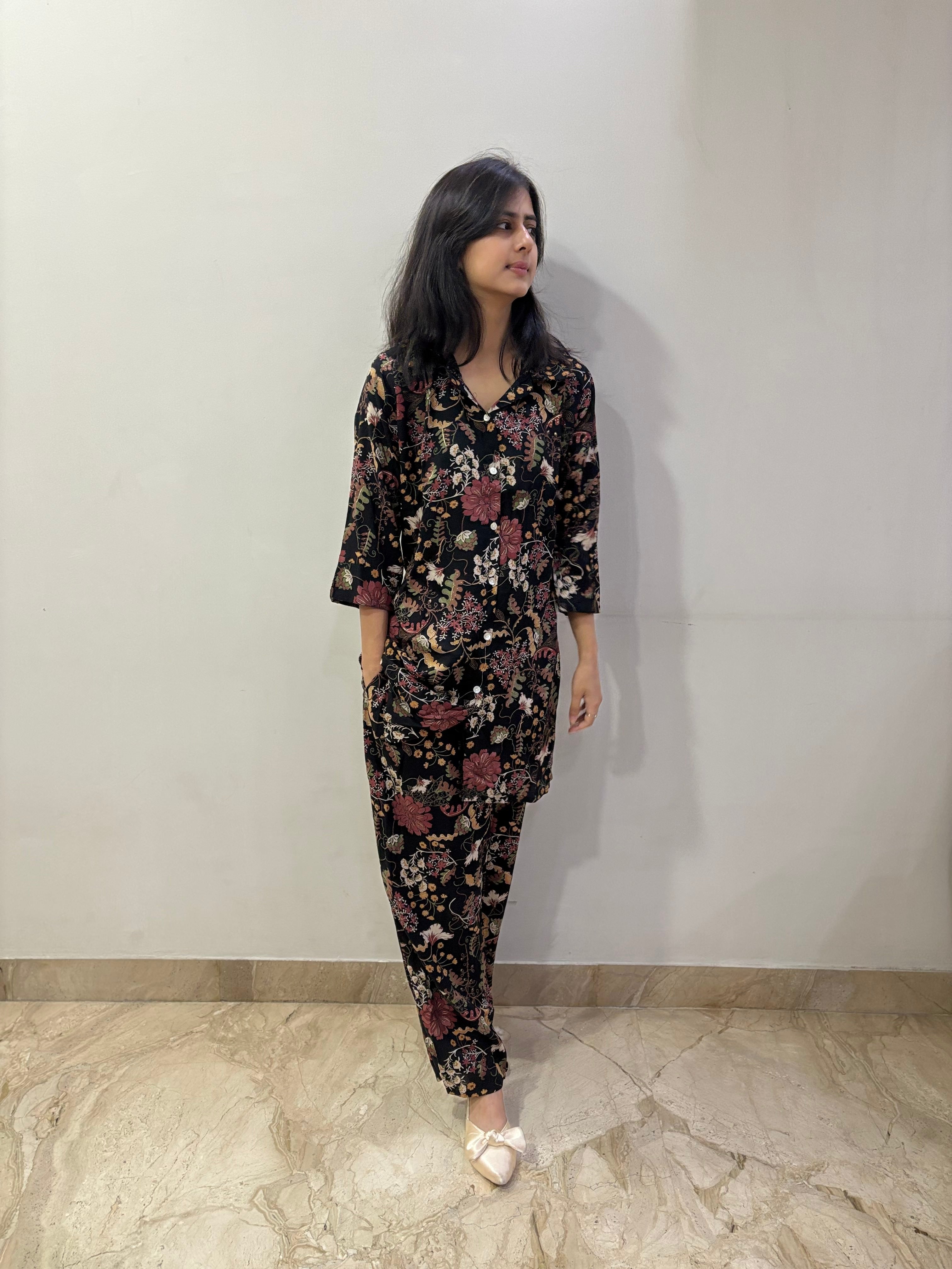 Midnight bloom coord set