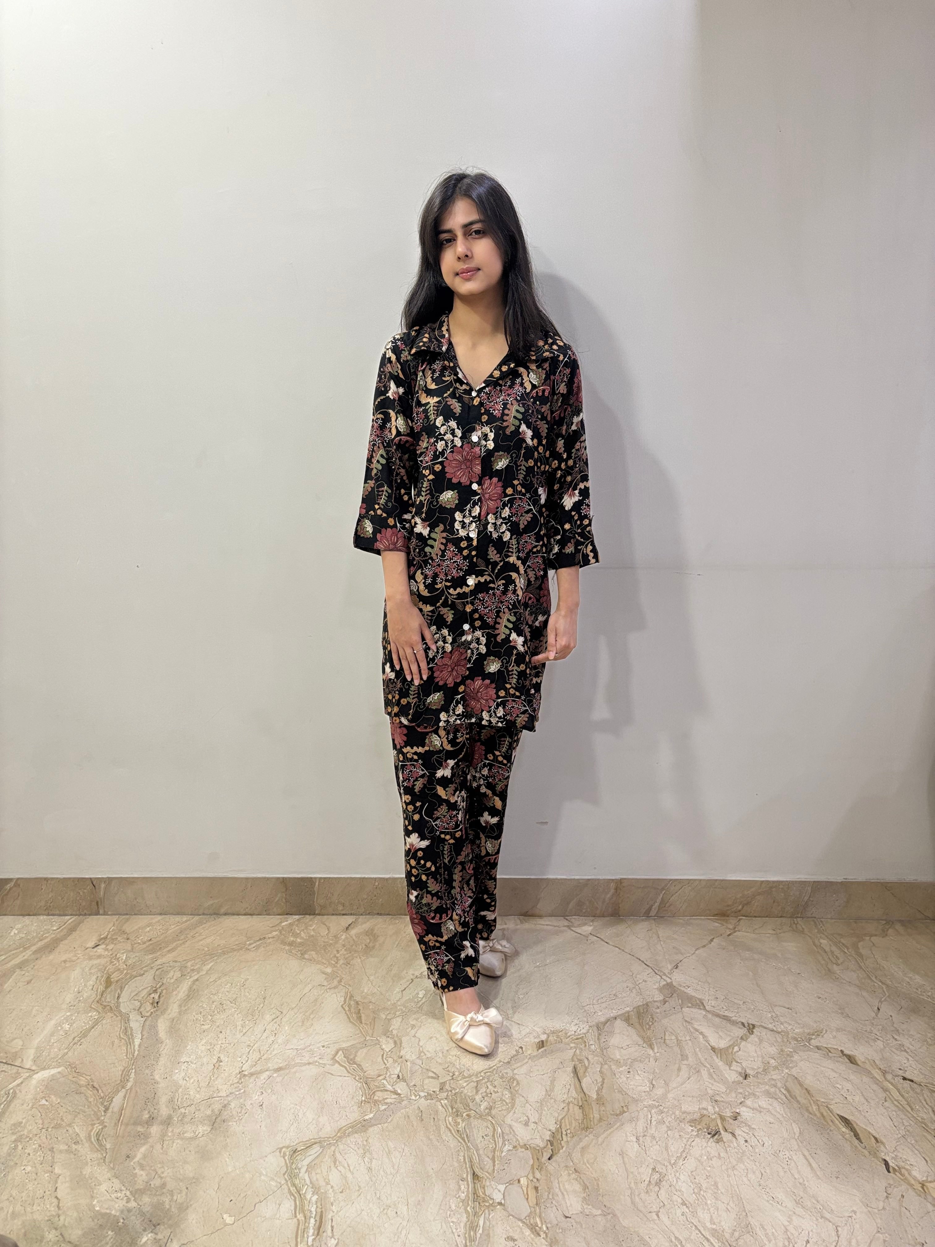 Midnight bloom coord set